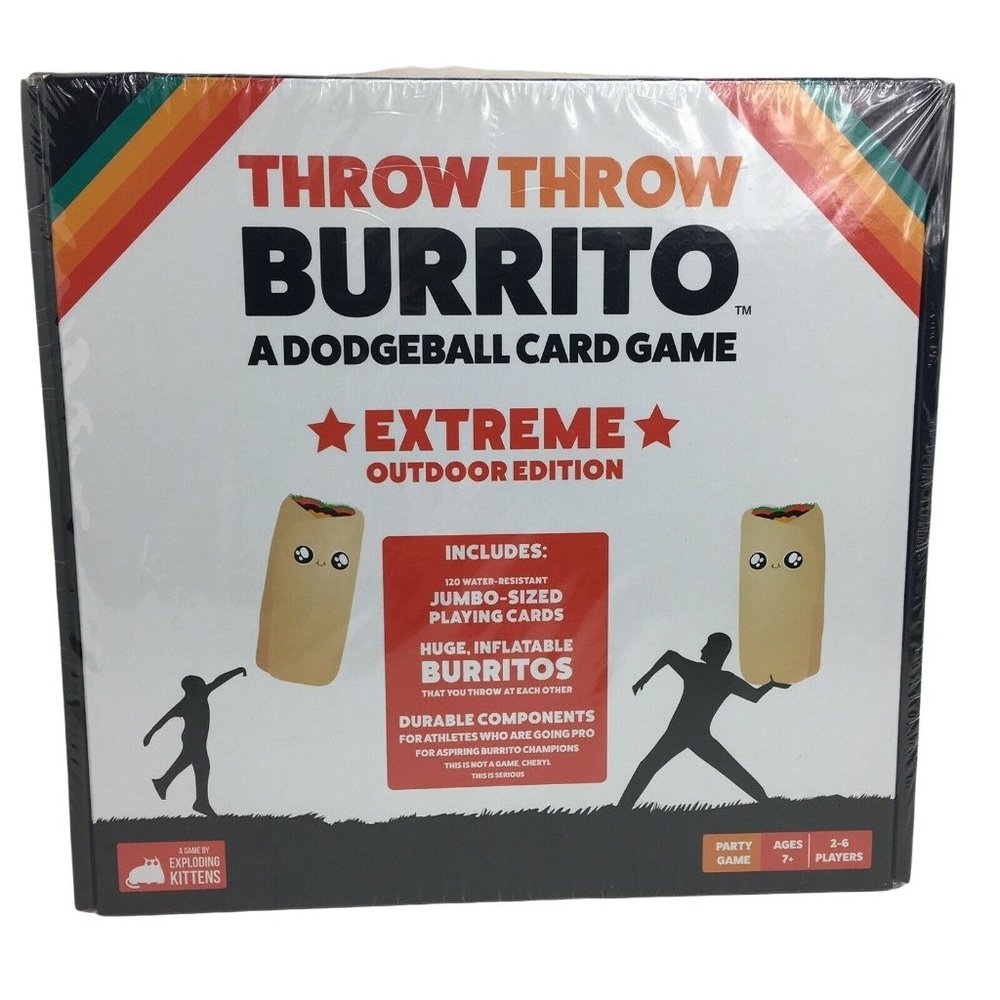 Throw Throw Burrito By Exploding Kittens Extreme Outdoor Edition Card Game New